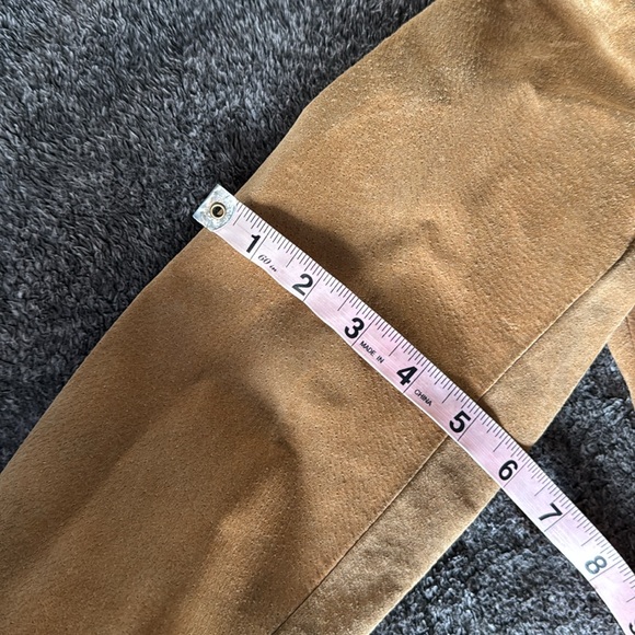 1970’s PENNY LANE STYLE TAN COAT LEATHER / SUADE VINTAGE BOHO - Picture 14 of 17